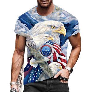Men's Graphic Print T-Shirt American Eagle USA Flag